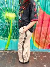 Load image into Gallery viewer, Faded Leopard Racer Pants with Brown Stripe - By Frankie