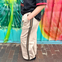 Load image into Gallery viewer, Faded Leopard Racer Pants with Brown Stripe - By Frankie