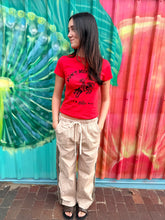 Load image into Gallery viewer, Faded Leopard Racer Pants with Brown Stripe - By Frankie