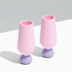 Fairy Floss Silicone Bubble Champagne Flute Set 2pk