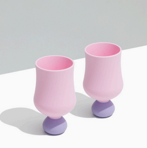Fairy Floss Silicone Bubble Goblet Set 2pk