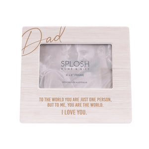 Dad 'You Are The World' 4x6 Ceramic Photo Frame