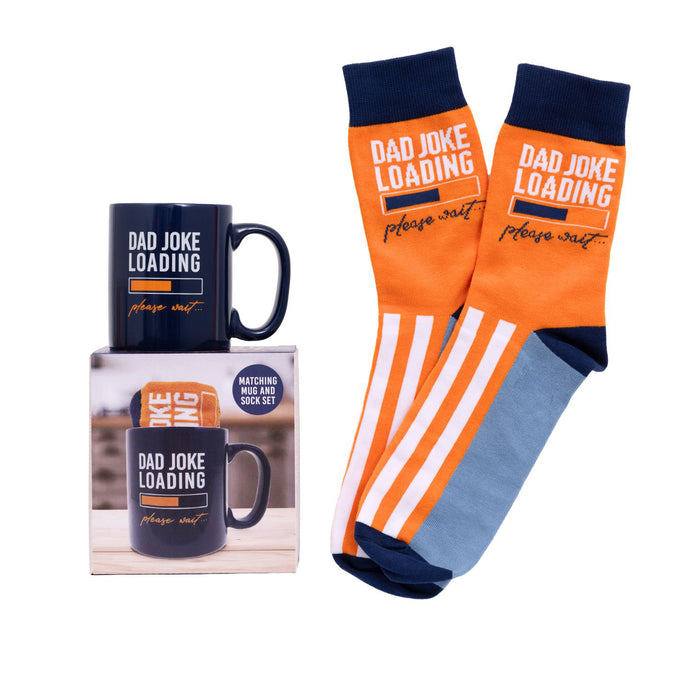 'Dad Joke Loading' Mug & Sock Set