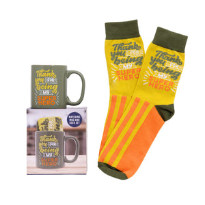 'Super Hero' Mug & Sock Set