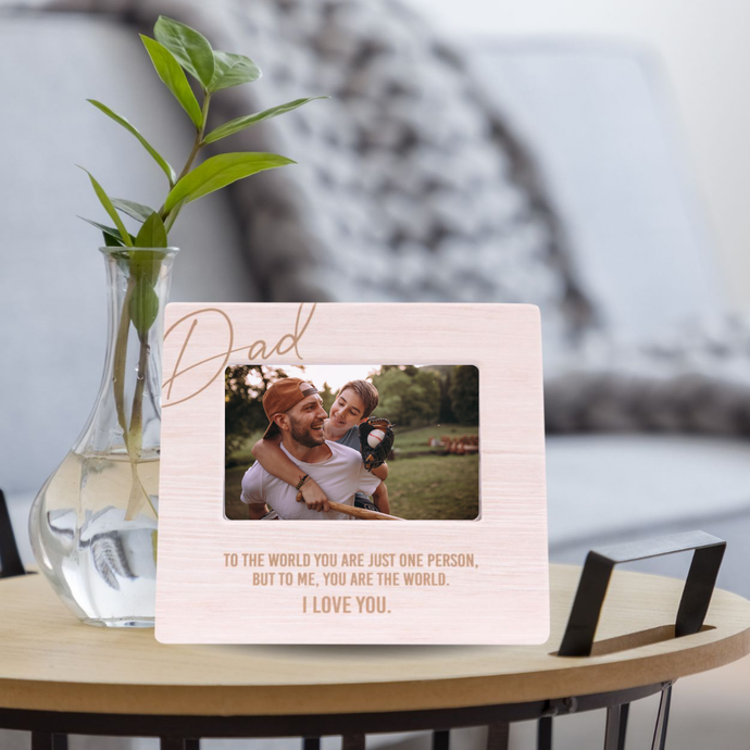 Dad 'You Are The World' 4x6 Ceramic Photo Frame