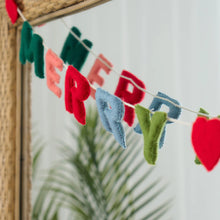 Load image into Gallery viewer, Merry Christmas Felt Bunting