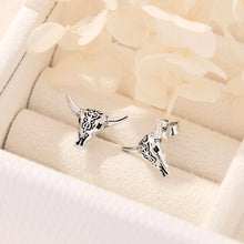 Load image into Gallery viewer, Filigree Bull Skull Silver Studs