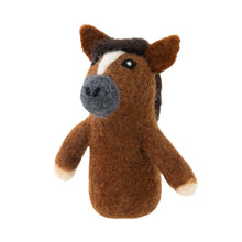 Load image into Gallery viewer, Brown Horse Felt Finger Puppet