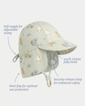 Load image into Gallery viewer, Eucalypt Gumnut Babies Arcadia Flap Cap - Toshi