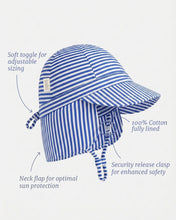 Load image into Gallery viewer, Capri Blue Mini Flap Cap - Toshi