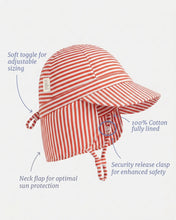 Load image into Gallery viewer, Lobster Red Mini Flap Cap - Toshi