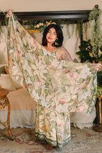 Load image into Gallery viewer, 'Fleur De Soleil' Scarf with Magnolia Floral Print &amp; Butterfly - Market of Stars