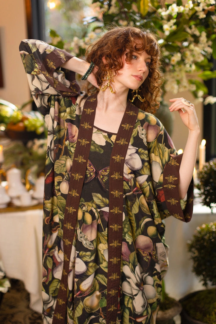 'Fleur De Lune' Opera Duster Kimono Robe - Market of Stars