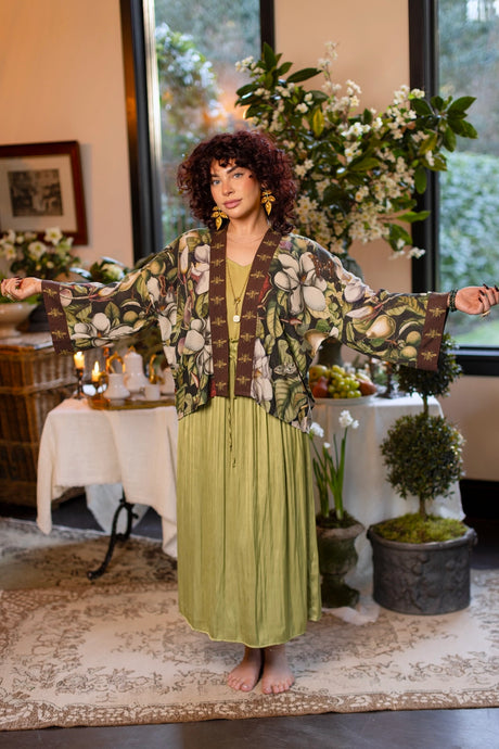 'Fleur De Lune' Pixie Duster Cropped Kimono - Market of Stars