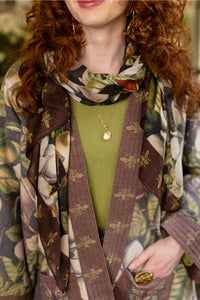 'Fleur De Lune' Scarf with Floral Print - Market of Stars