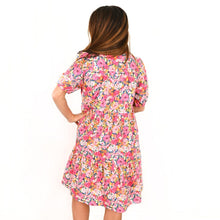 Load image into Gallery viewer, &quot;Ellie&quot; Tiered Dress in Floral Bouquet Print - Love Lola