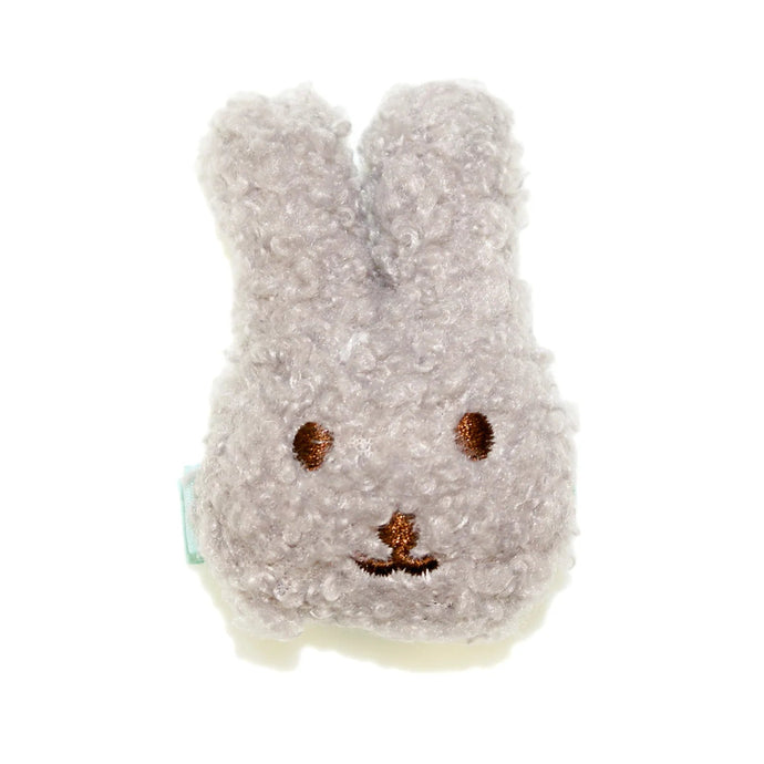 Grey Fluffy Bunny Face Hair Clip