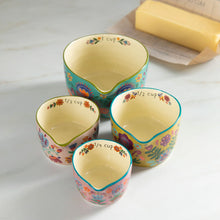 Load image into Gallery viewer, Folk Flower Ceramic Nesting Measuring Cups