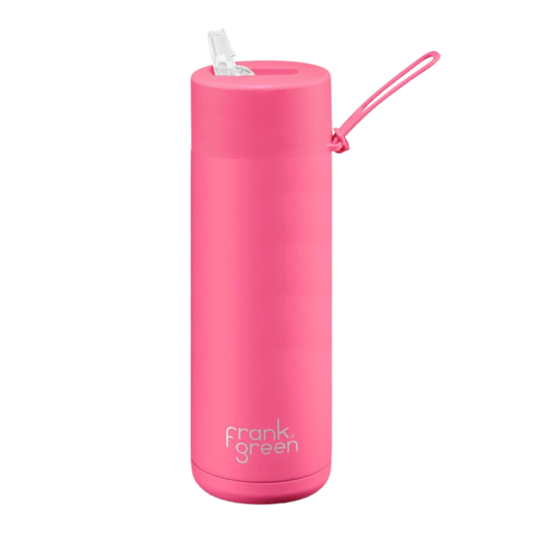 Neon Pink Ceramic Reusable Bottle 20oz/595ml - Frank Green