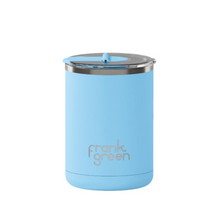 Load image into Gallery viewer, Sky Blue Ceramic Coffee Cup with Hinged Lid 120z/355ml - Frank Green
