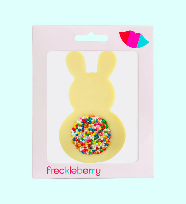 White Chocolate Bunny with Freckle Tail