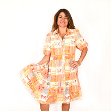 Load image into Gallery viewer, &quot;Ellie&quot; Tiered Dress in Freedom Flame Print - Palm Cove