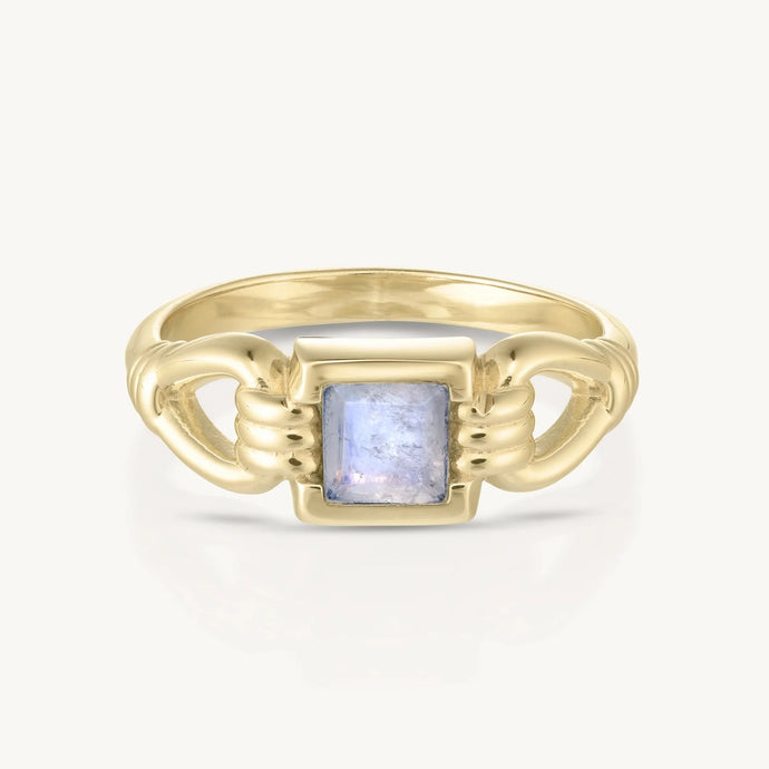 Freya Moonstone Gold Ring - ToniMay