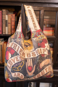 'Friendship Love & Truth' Linen Tote Bag - Market of Stars