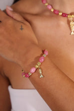 Load image into Gallery viewer, Pink Jade Goia Bracelet