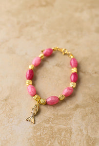 Pink Jade Goia Bracelet