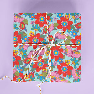 Groovy Floral Wrap - Single Sheet