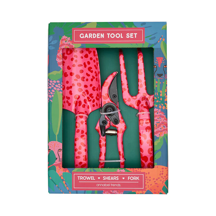 Cheetah Spot Pink 3pc Garden Tool Set