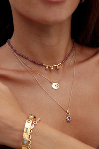 Gia Moonstone Gold Necklace - ToniMay