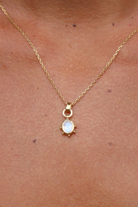 Gia Moonstone Gold Necklace - ToniMay