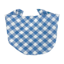 Load image into Gallery viewer, Blue Gingham Bamboo/Cotton Muslin Bib