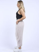 Load image into Gallery viewer, &#39;Giulia&#39; Beige Wide Leg Linen Relaxed Baggy Trouser
