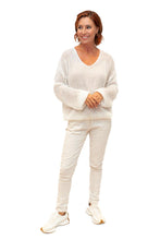Load image into Gallery viewer, Cream Glint Kid Mohair Mix Sweater with Sequins