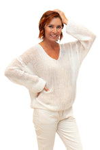 Load image into Gallery viewer, Cream Glint Kid Mohair Mix Sweater with Sequins