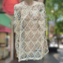 Load image into Gallery viewer, Gold Sequin Tassle Top - By Frankie