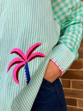 Load image into Gallery viewer, 'Good Things Ahead' Mint Embroidered Cotton Shirt