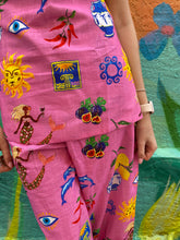 Load image into Gallery viewer, Greek Island Pink Strapless Top &amp; Pant Set - By Frankie