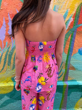 Load image into Gallery viewer, Greek Island Pink Strapless Top &amp; Pant Set - By Frankie