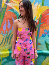 Load image into Gallery viewer, Greek Island Pink Strapless Top &amp; Pant Set - By Frankie