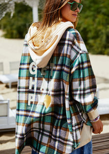 Hoodie checkered clearance