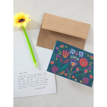 Load image into Gallery viewer, 'Loved' Blue Floral Greeting Card
