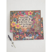 Load image into Gallery viewer, 'You Make the World a Better Place...' Olive Floral Greeting Card
