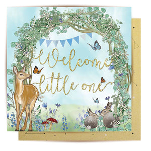 Welcome Little One Blue - Blank Card