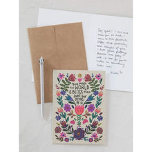 Load image into Gallery viewer, 'You Make the World a Better Place...' Cream Floral Greeting Card