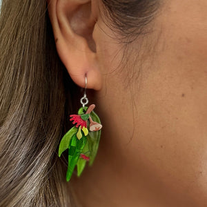 Red Gum Blossom Drop Earrings - Erstwilder Australiana