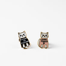 Load image into Gallery viewer, Gurrrl Power Cat Earrings